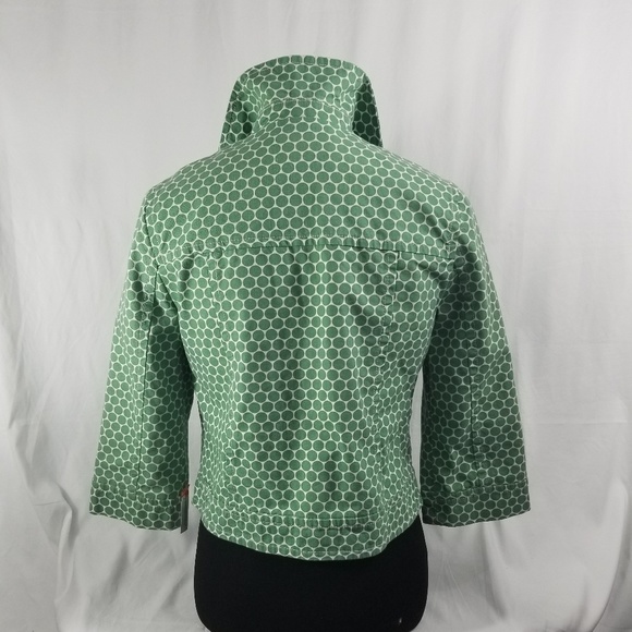 BODEN Green Polka Dot Jacket  Sz 8 - Picture 3 of 7